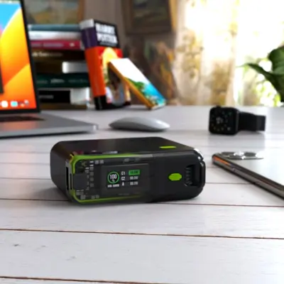 Goui Titan 10000mAh 35W PD Power Bank with Digital Display & G-TAG Tracker Support – Dual Type-C & USB-A Output