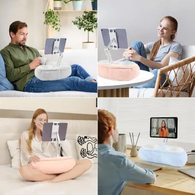 Generic Plush Adjustable Tablet & Phone Stand, Ideal for Streaming & Chats