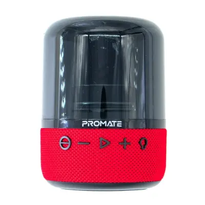 Promate 360 Degree Sound Speaker Red | Promate Lumisound