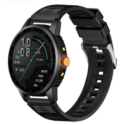 Green Lion 1.52-Inch IPS Smart Watch with Bluetooth 5.4 Calling, Always-On Display, 300mAh Battery, IP65 Protection, Health Tracking, Multi-Sport Modes and Magnetic Charging Black