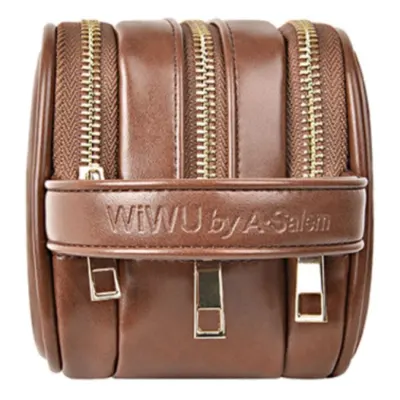 WiWu Salem Lux Travel Pouch – Soft Touch, Tri-Compartment Organizer with Metal Zipper & Multiple Pockets